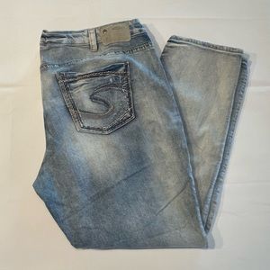 Silver Boyfriend Jeans Size 20x29